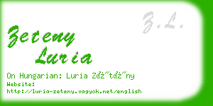 zeteny luria business card